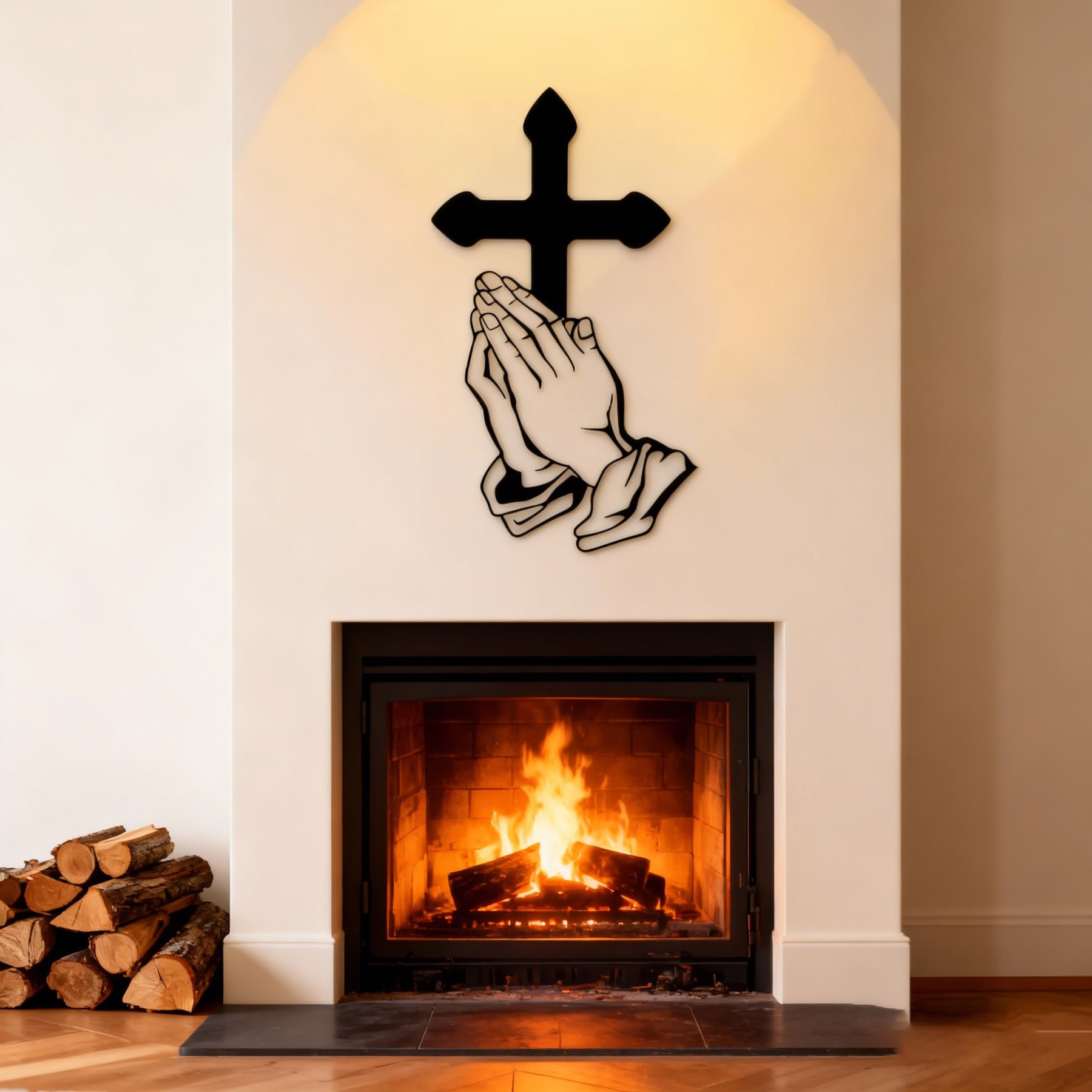 Hands of Devotion Metal Wall Art