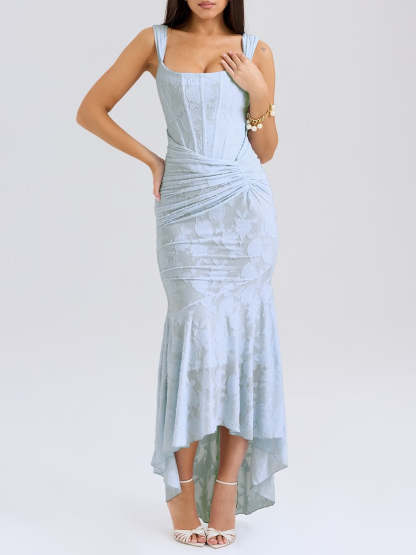 Blue bell floral maxi dress