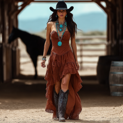 Cowgirl Western Vintage Dress