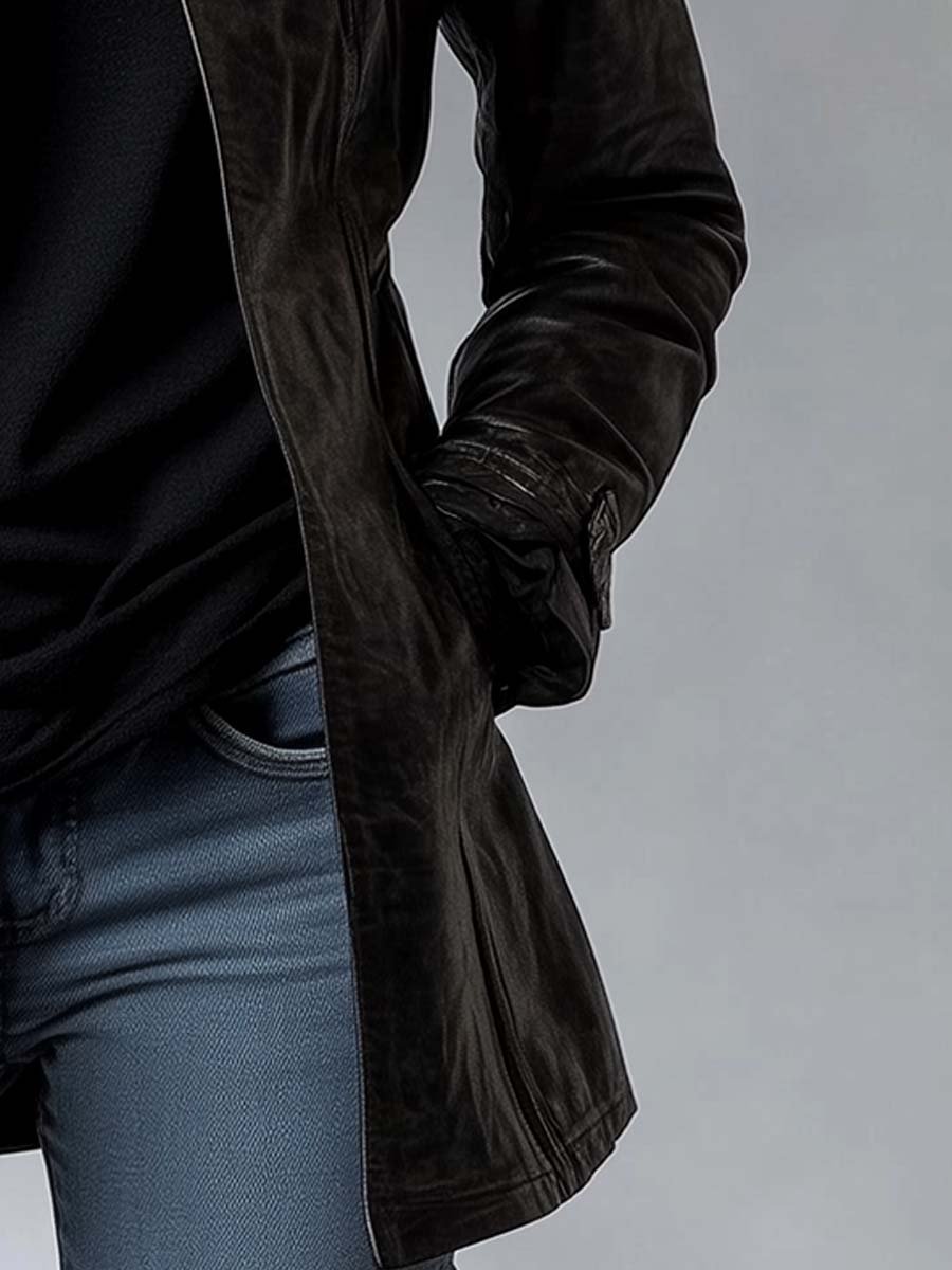 Women's Vintage Stand Collar Faux Leather Jacket