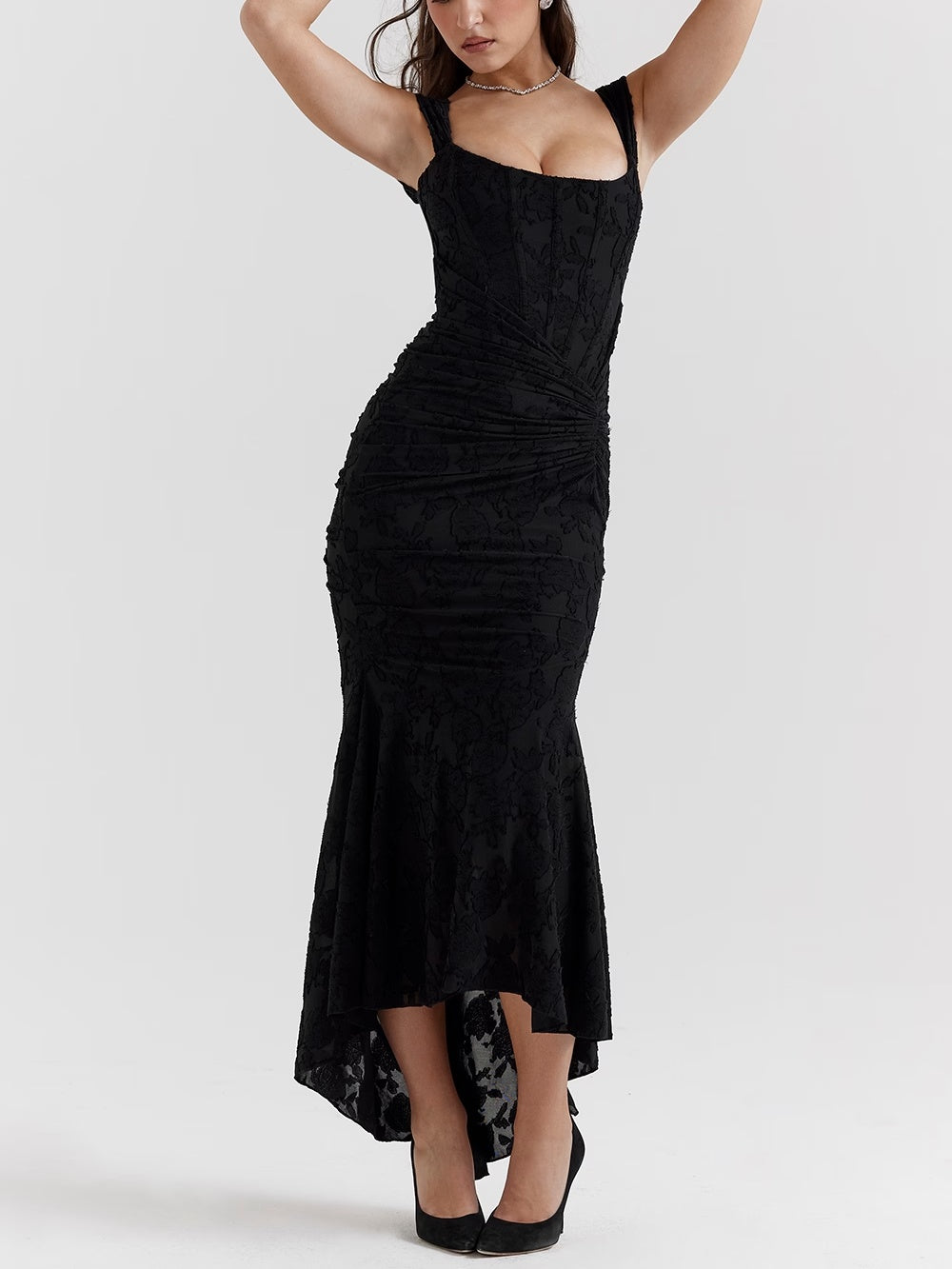 Blue bell floral maxi dress