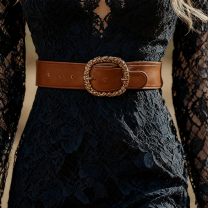 Vintage Bohemian Blue Lace Long Sleeve Midi Dress
