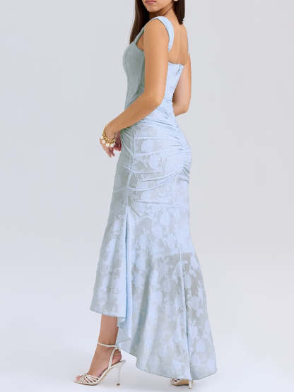 Blue bell floral maxi dress