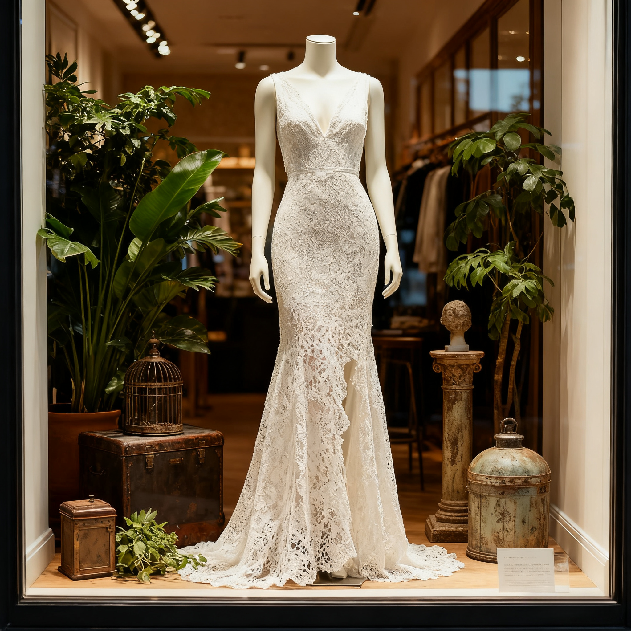 Women's Retro Bohemian White Lace Sleeveless Maxi Dress