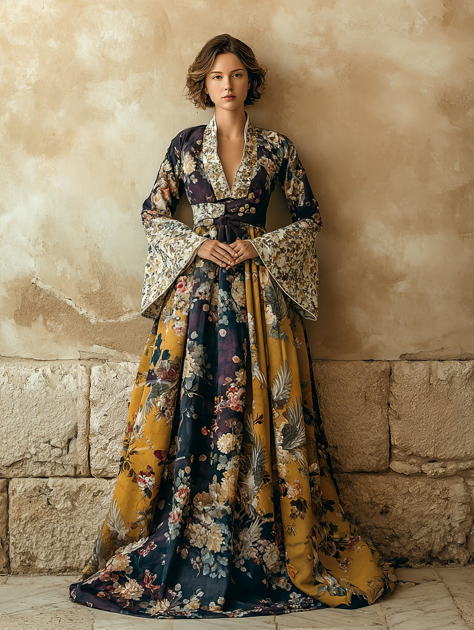 Sequin Empire Waist Gown - Sparkling Floor-Length Dress with Empire Silhouette, New Year's Eve Dress, Gala Ball Dress, Princess-Seam Elegance