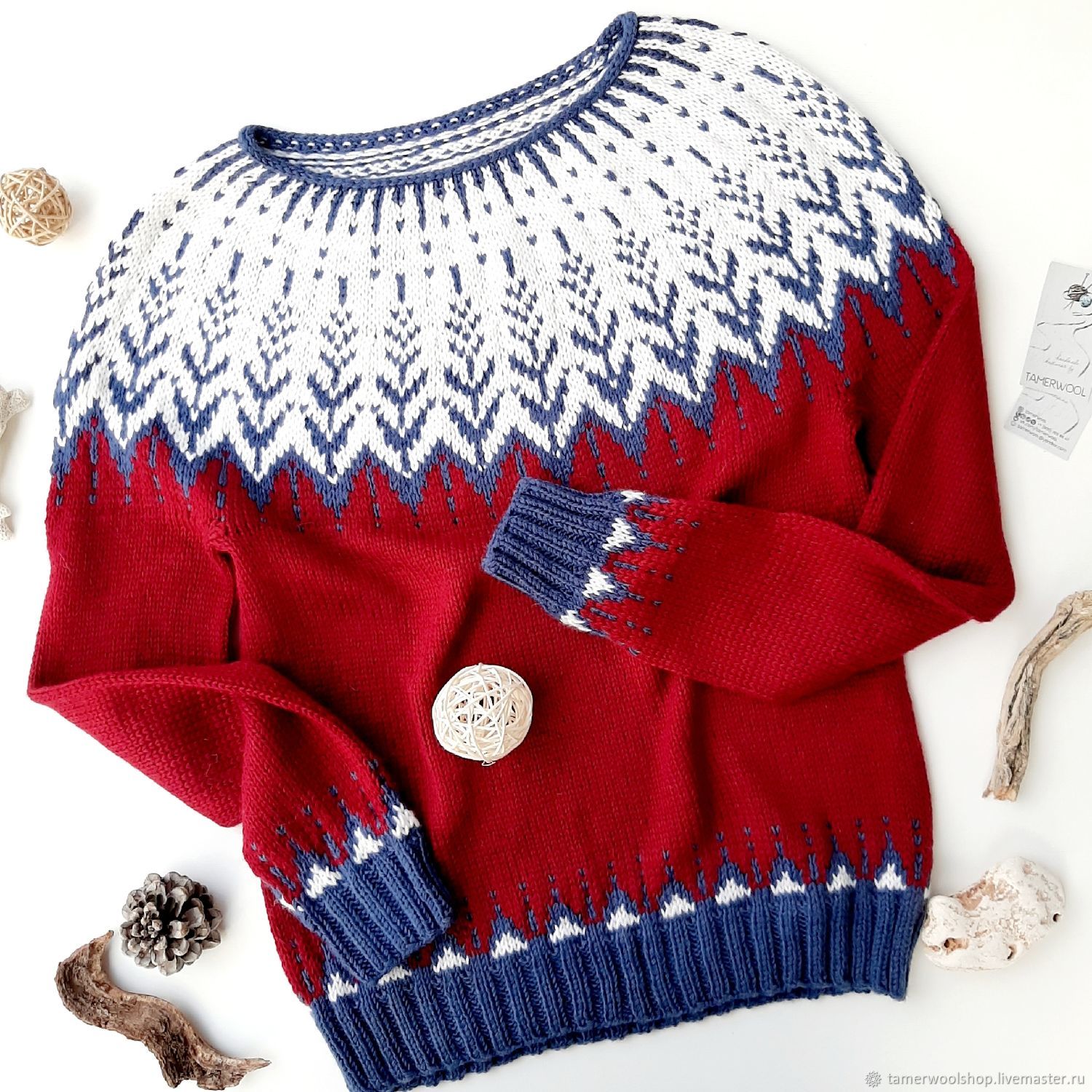 Vintage Tribal Geometry Crew Neck Comfy Sweater