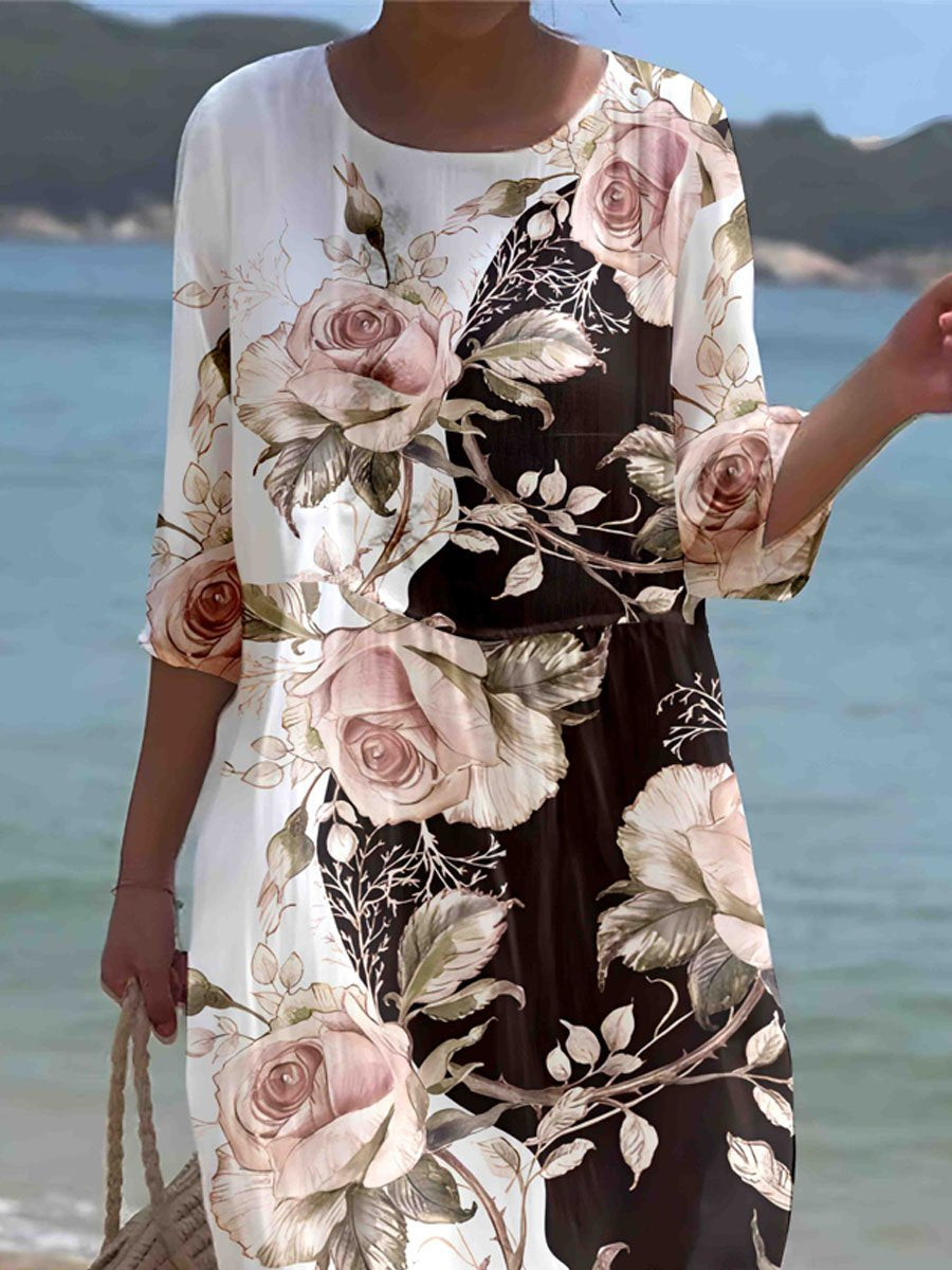 Women's Irregular Flower Resort Style Dress