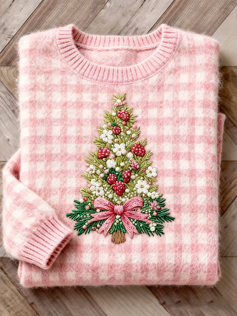 Women's Merry Christmas Christmas Tree Art Print Sweater
