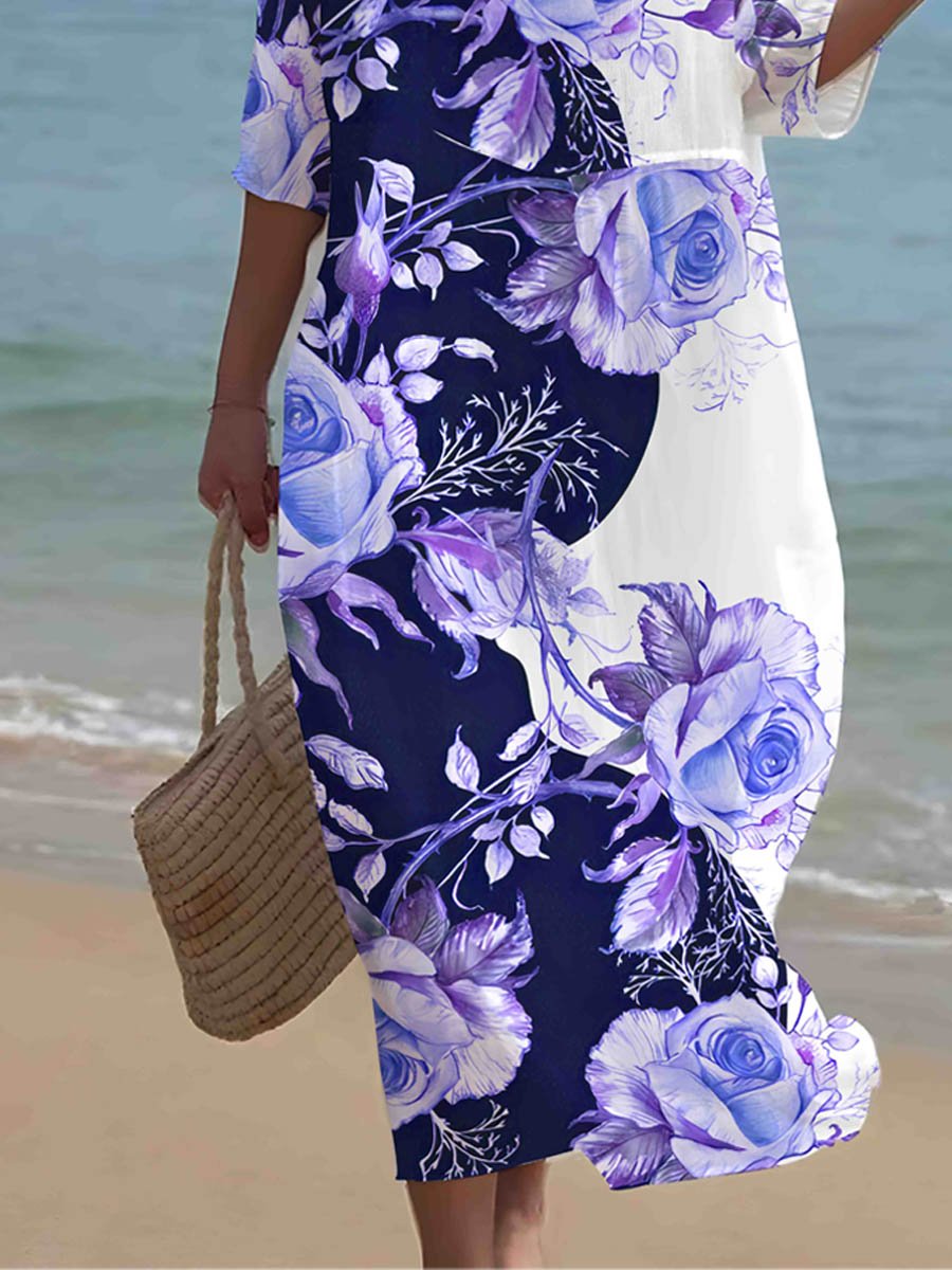Women's Irregular Flower Resort Style Dress