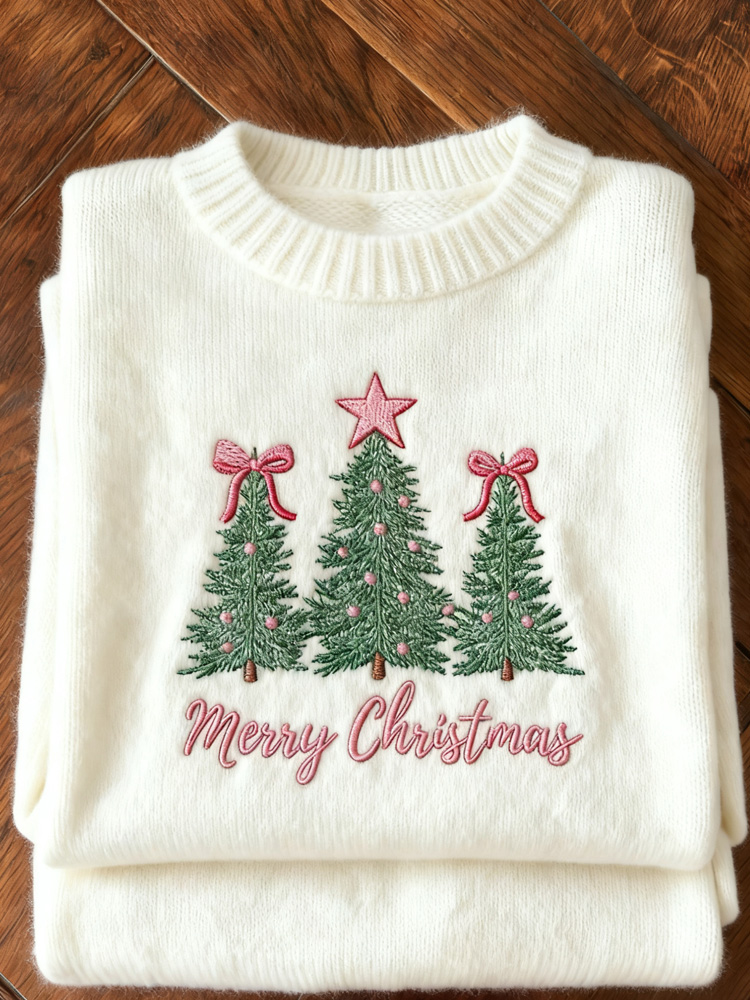 Christmas Tree Print Sweater