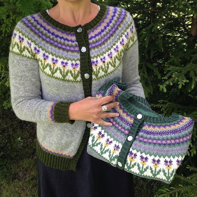 Vintage Fel Island Jacquard Button Comfy Sweater