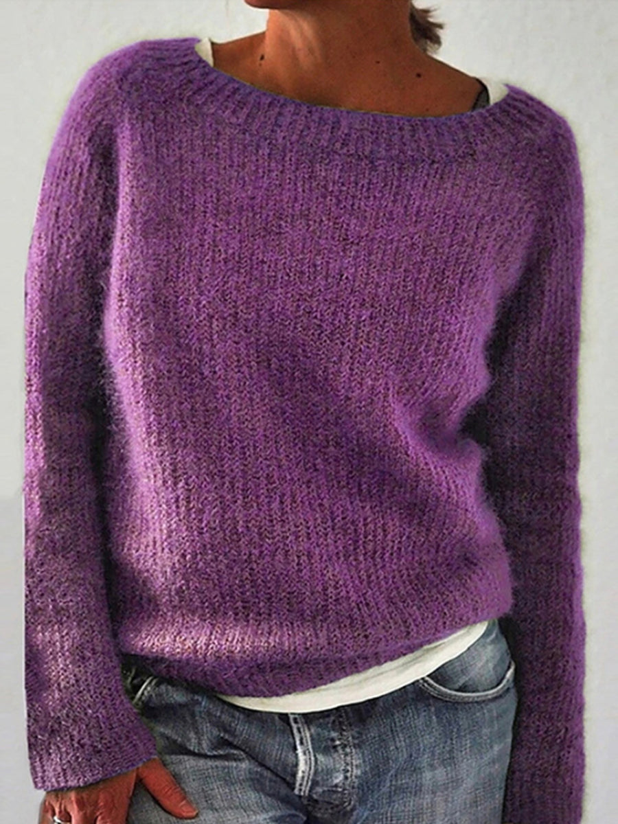 Women's Icelandic Sweater Crew Neck Loose Pullover