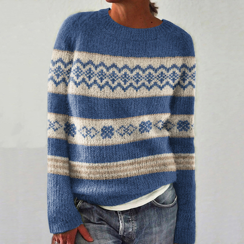 Vintage Icelandic Design Knitted Jacquard Sweater