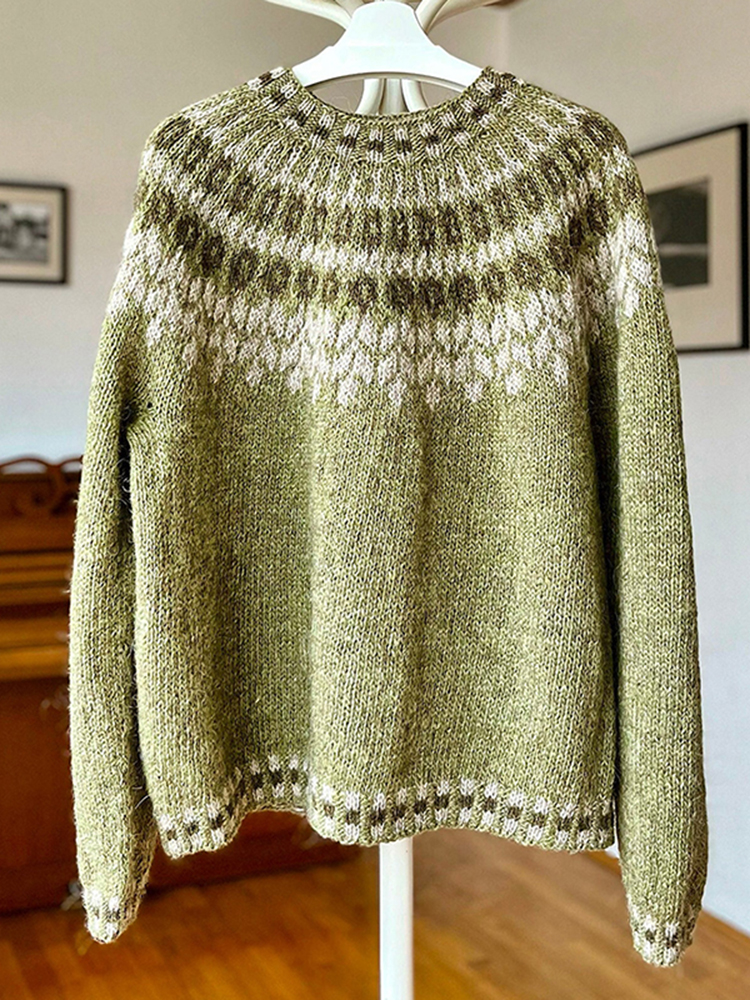 Vintage Geometric Knitted Sweater