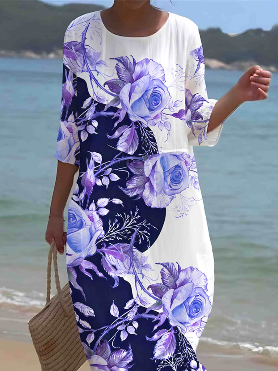 Women's Irregular Flower Resort Style Dress
