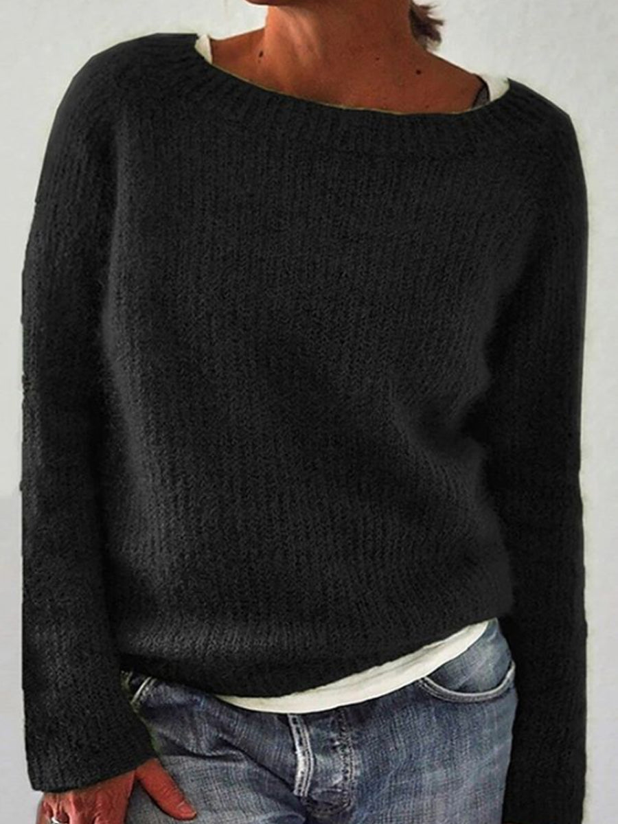 Women's Icelandic Sweater Crew Neck Loose Pullover