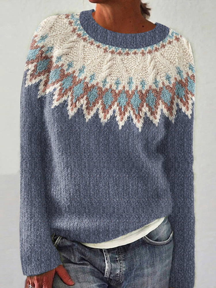 Vintage Fairman Island Wave Twist Sweater