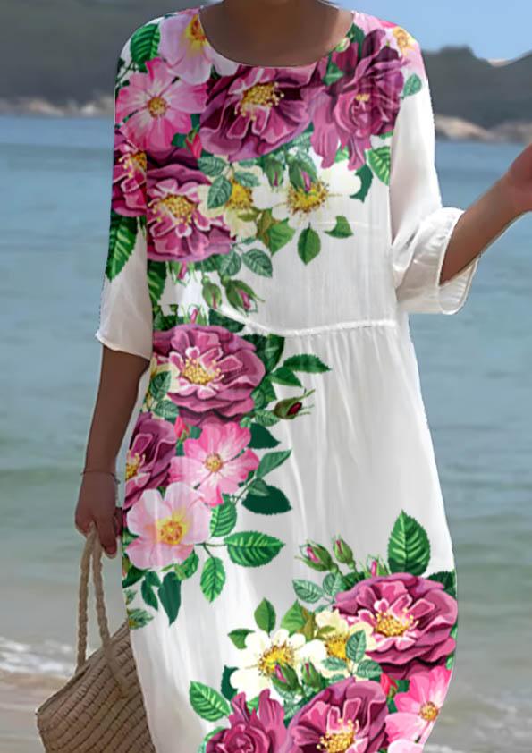 Women's Floral Pattern Resort Dress