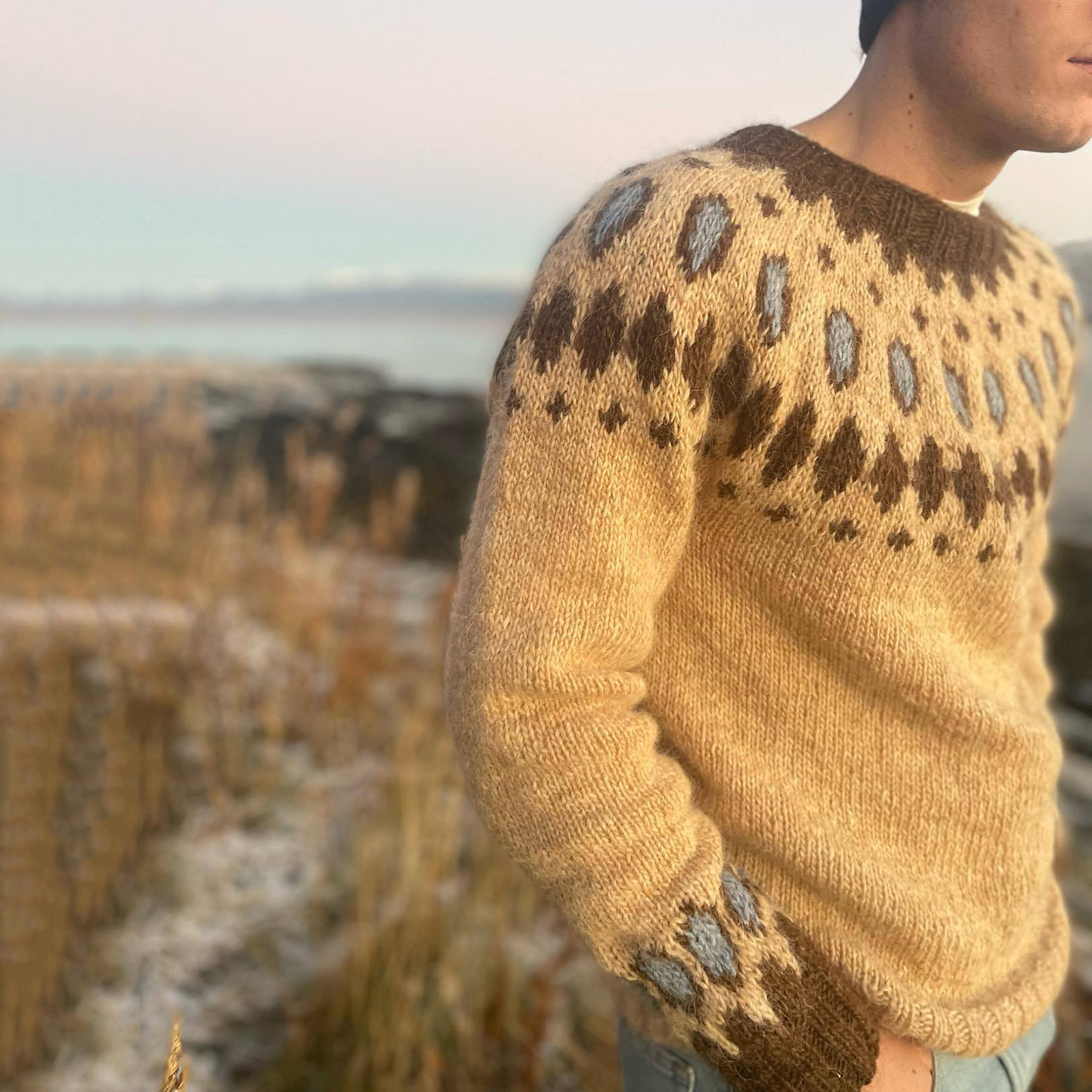 Icelandic Pattern Pullover Sweater