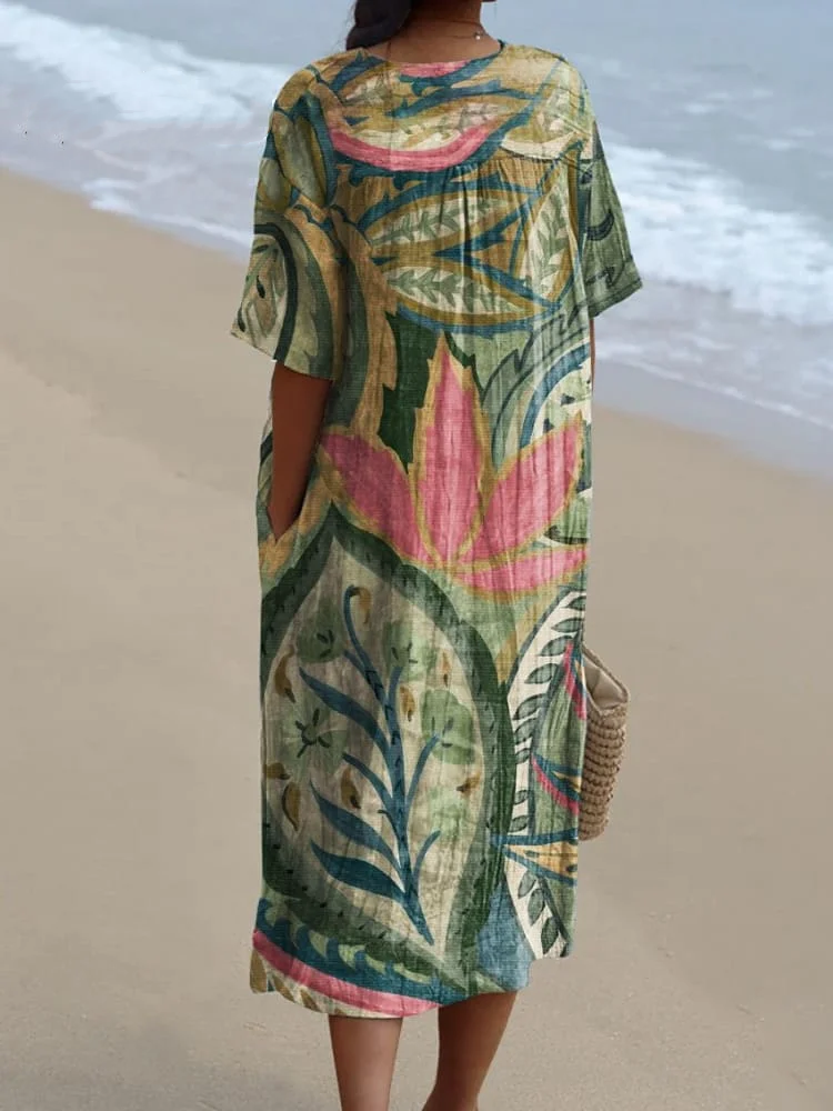 Women's  Flower  Art Print  Casual Dress