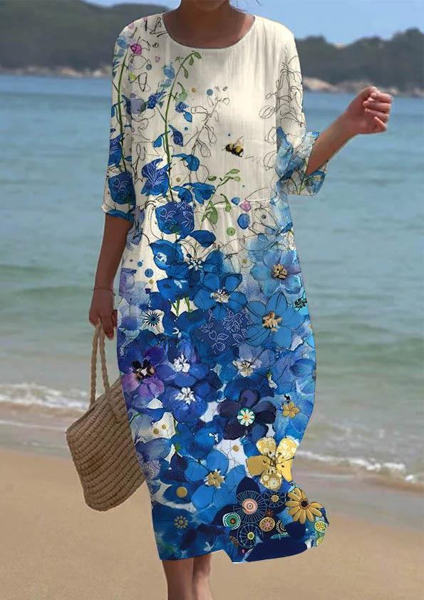 Women's Floral Print Vintage Dress