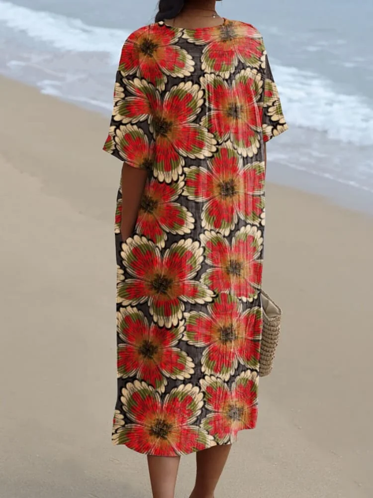 Women's  Flower  Art Print  Casual Dress