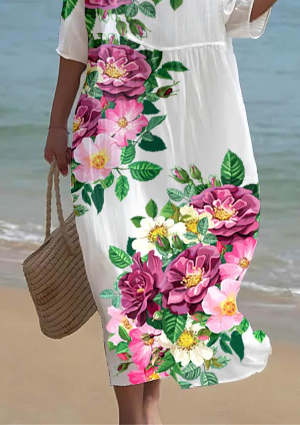 Women's Floral Pattern Resort Dress