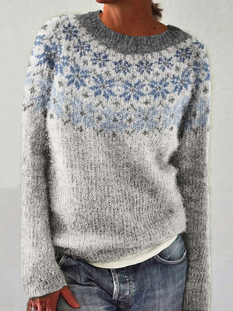 Fairman Island Snowflake Pattern Sweater