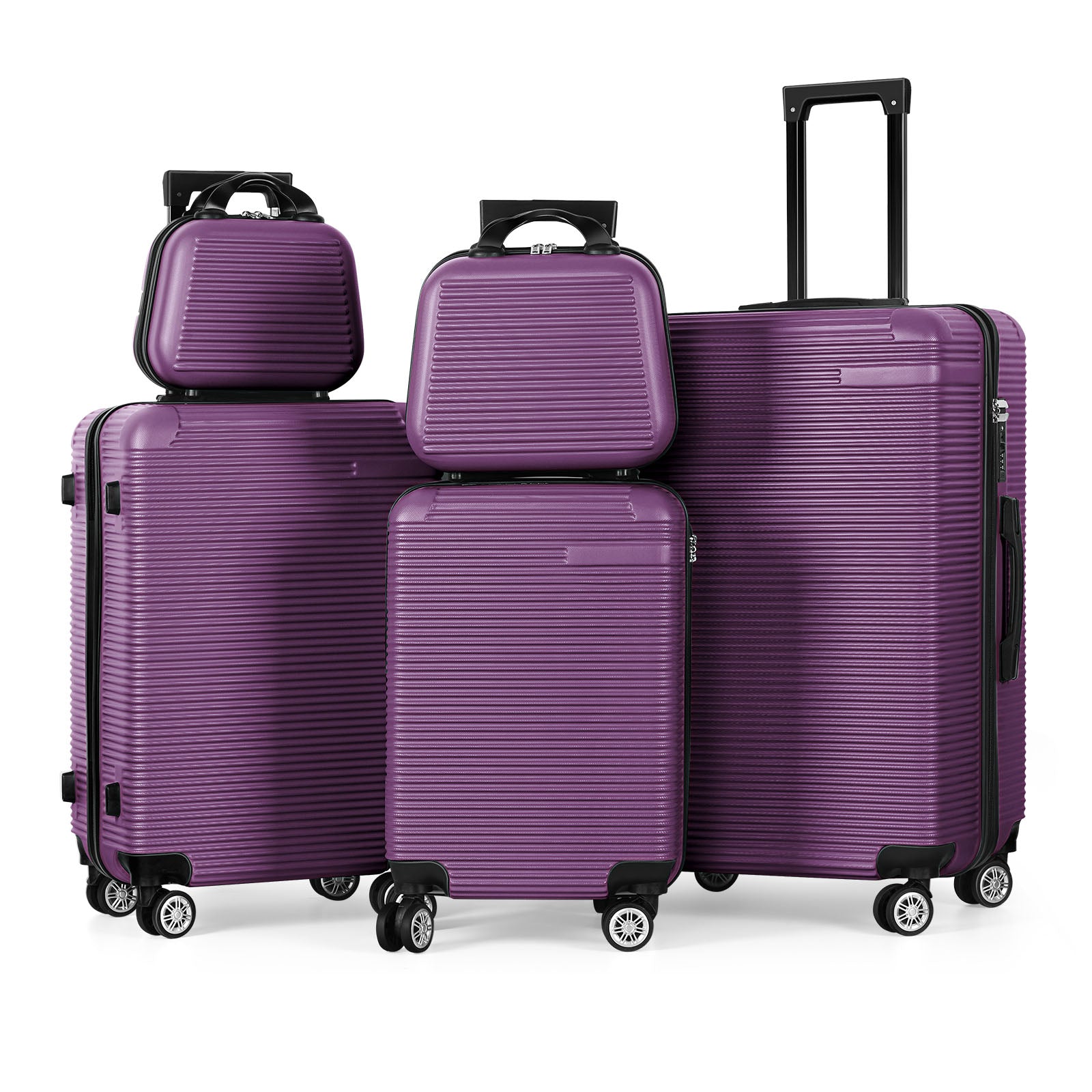 5 Piece Set - Suitcase with Vanity Cases – Hikolayae