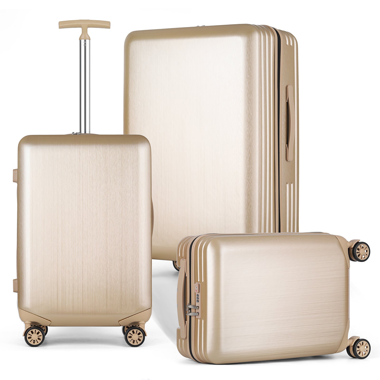 yuki⭐︎新品未使用 LETICIA HOOK-ALLURE(Gold) Parallel 2 Piece Carry On Set (20in + 14in) – Hikolayae