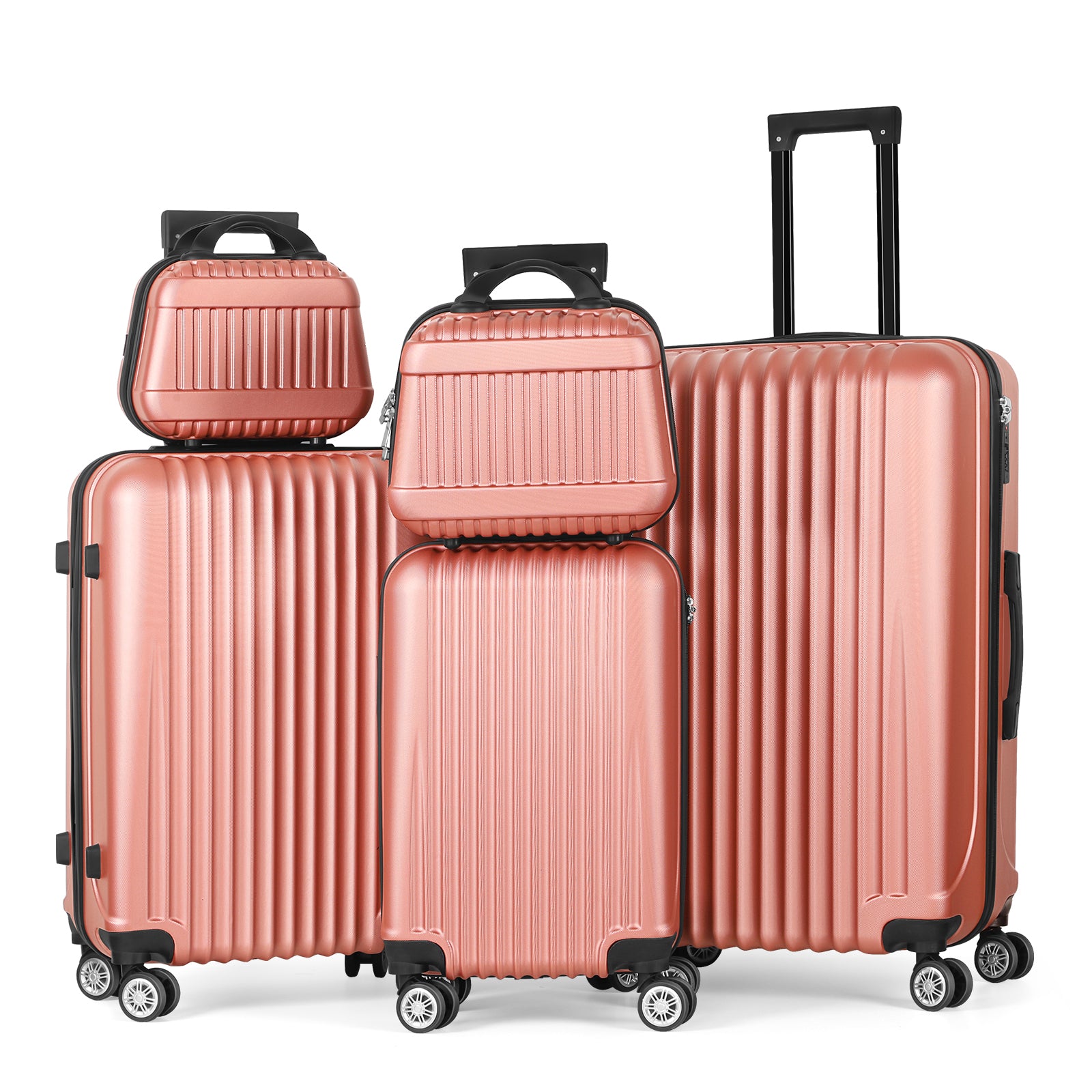 5 Piece Set - Suitcase with Vanity Cases – Hikolayae