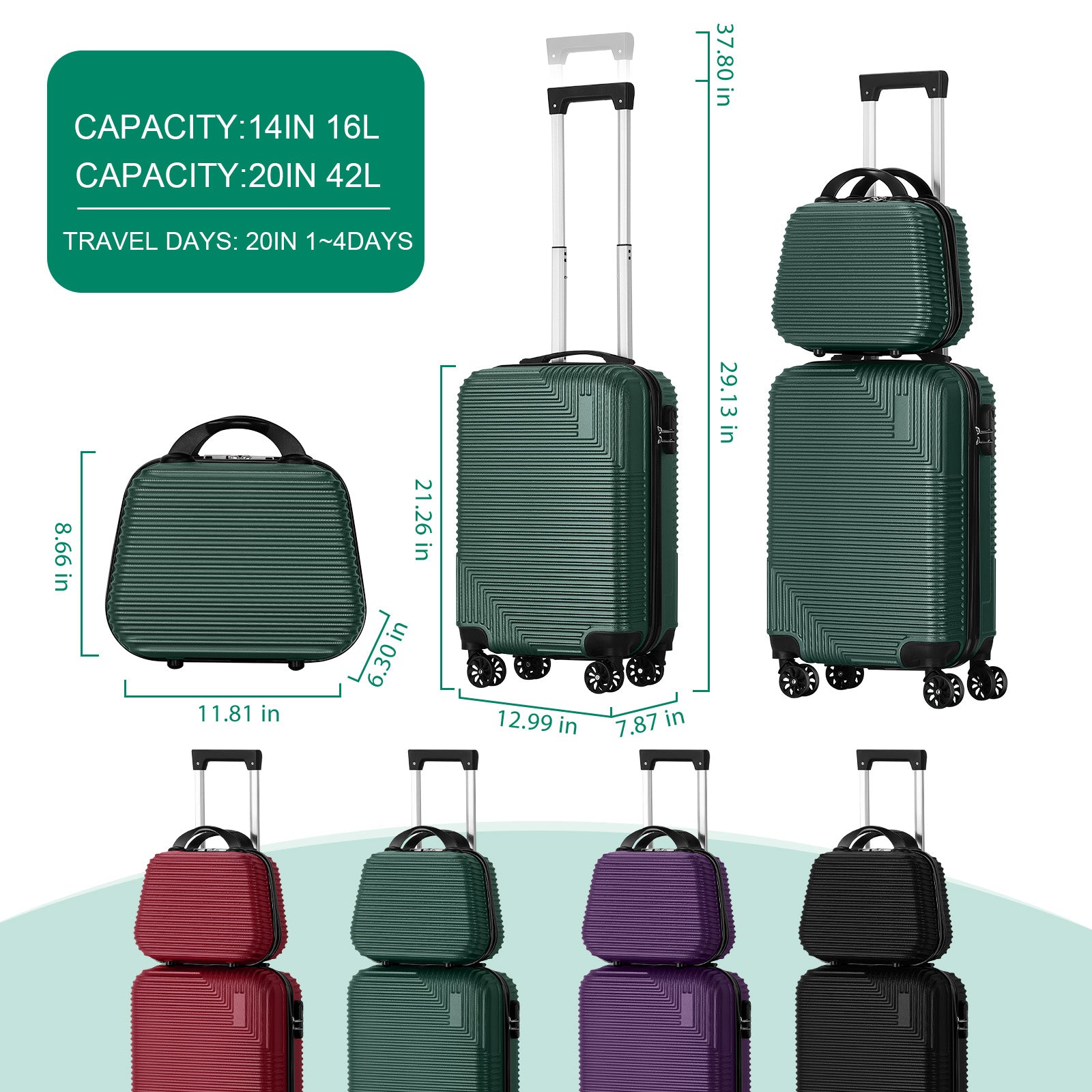 Parallel 2 Piece Carry On Set (20in + 14in) – Hikolayae
