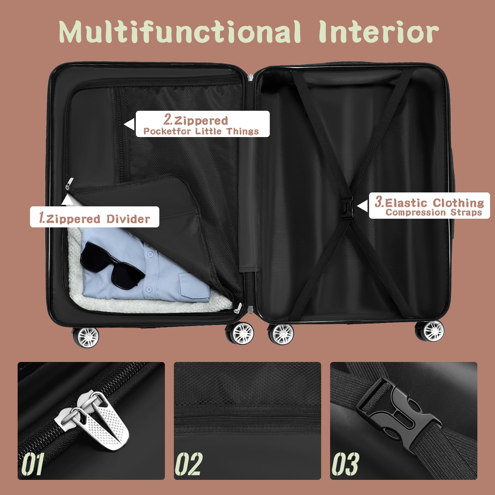 Puffer Ⅱ 3 Piece Set- TSA Lock – Hikolayae