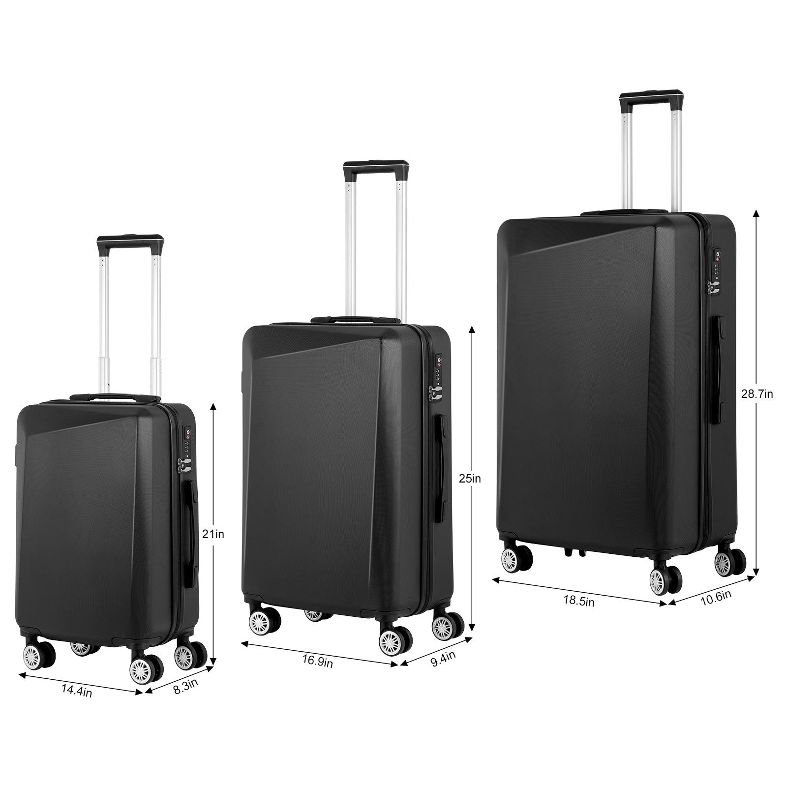 Prism 3 Piece Set - Matte Black