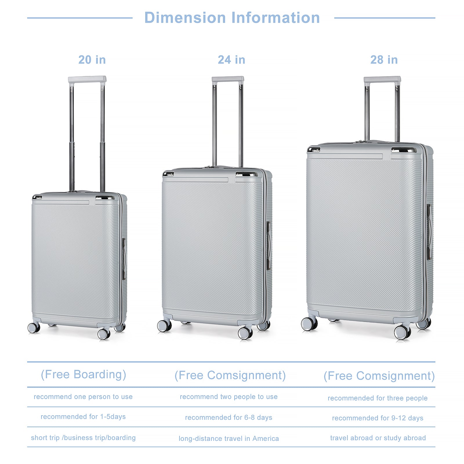 Parallel 3 Piece Set - TSA Lock