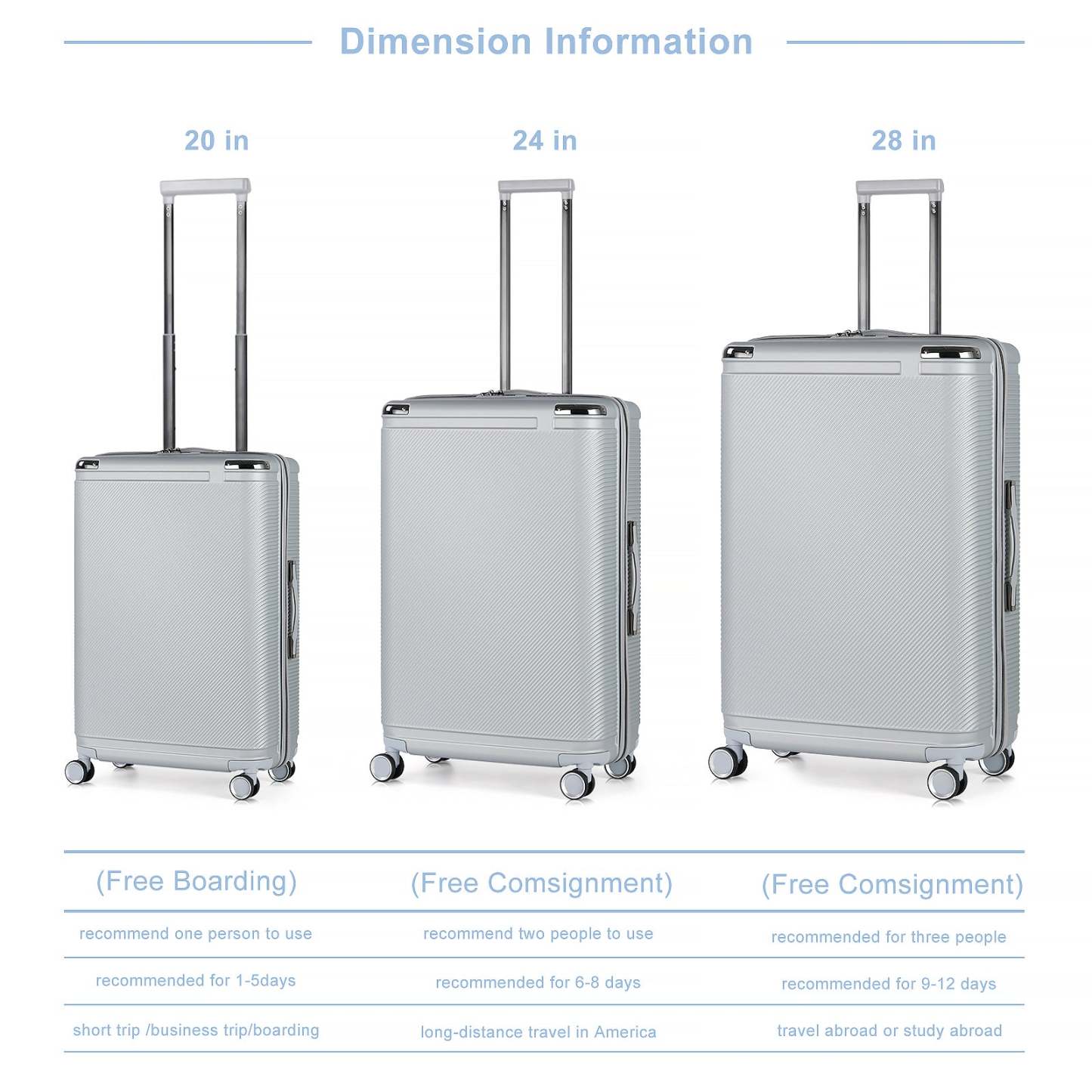 Parallel 3 Piece Set - TSA Lock