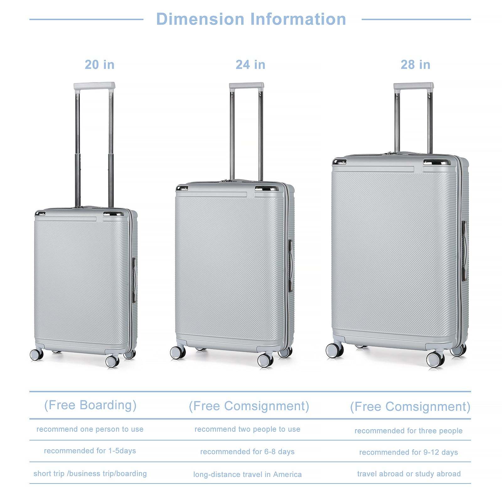 Parallel 3 Piece Set - TSA Lock
