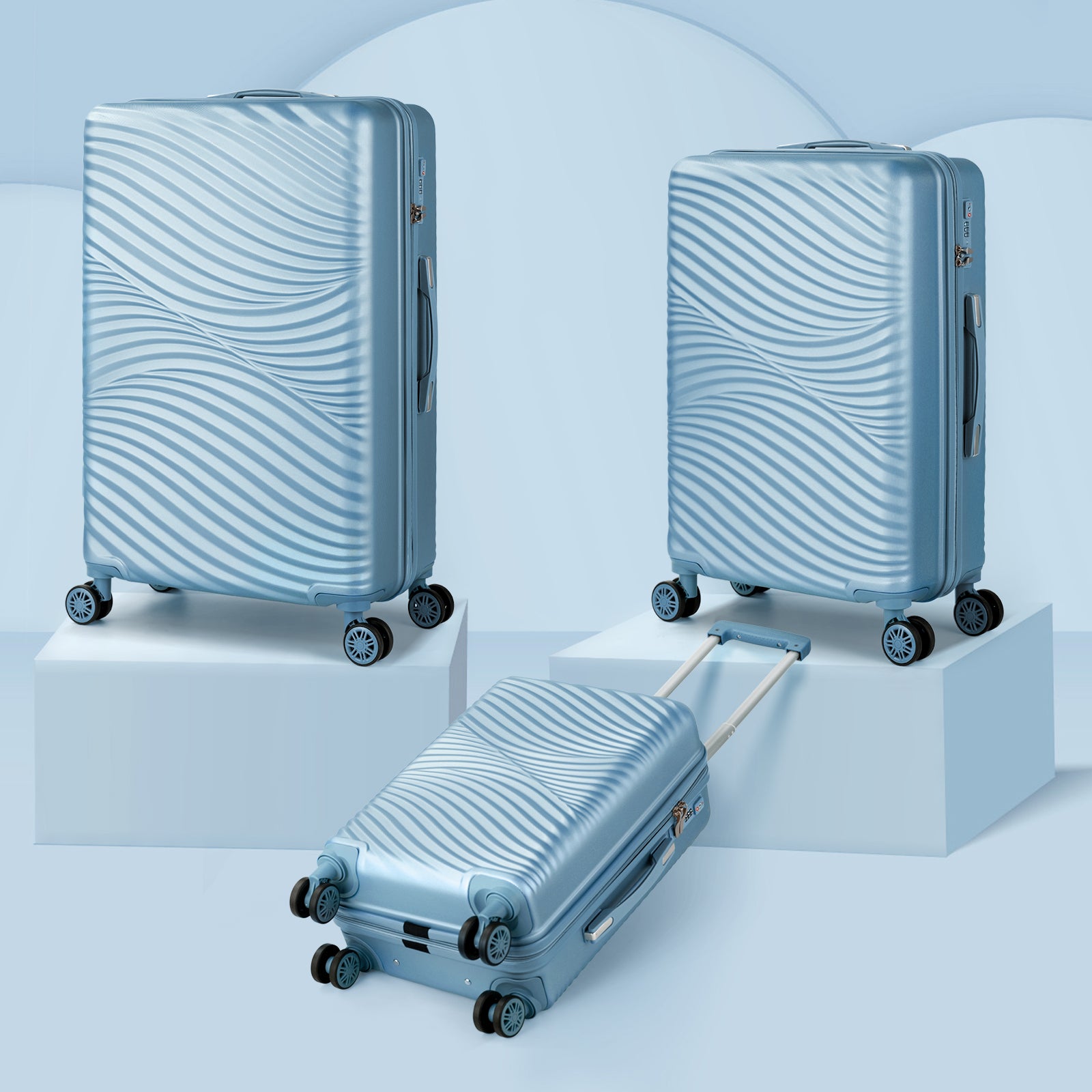 Wave II 3 Piece Set - Sky Blue – Hikolayae