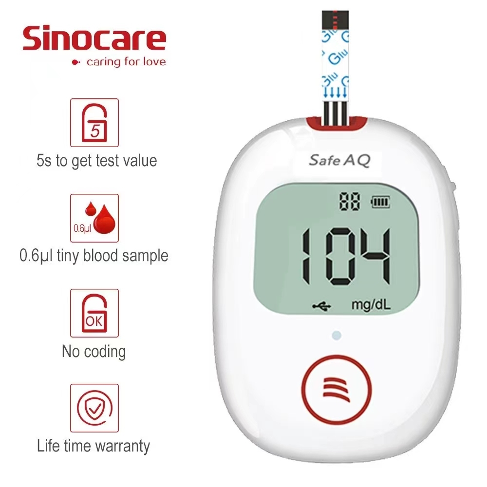 Hlasový glukometr Sinocare Safe AQ Voice, vysoce přesný glukometr