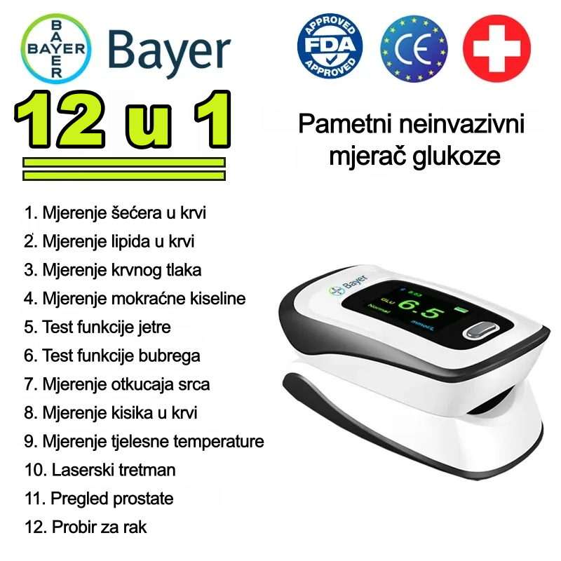 Bayer donosi bezbolno mjerenje šećera u krvi! ✅Savršena točnost i maksimalna udobnost bez ikakve nelagode.