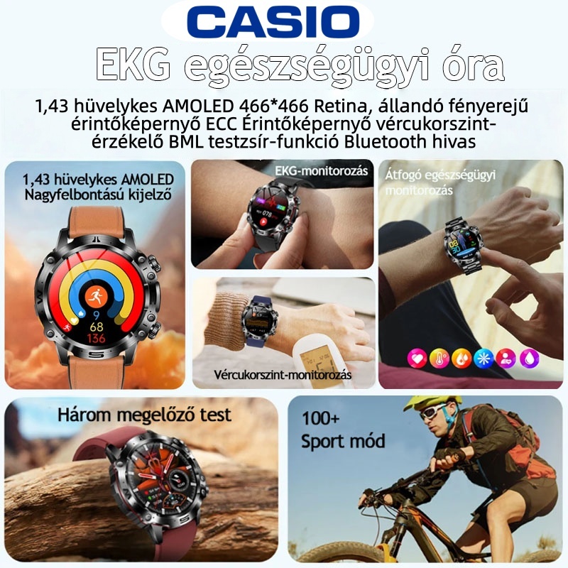 AI ORVOSI DIAGNOSZTIKÁS OKOSÓRA - 2025 ÚJ VÉRLIPIDEK, HÚGYSAV, VÉRGLUKOZ SZINT - EKG+PPG FITNESZKÖVETŐ