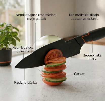 Ograničeno izdanje: 5-dijelni set noževa FISKARS® (s držačem za nože) – linija FISKARS EDGE, oštri kuhinjski noževi + oštrač