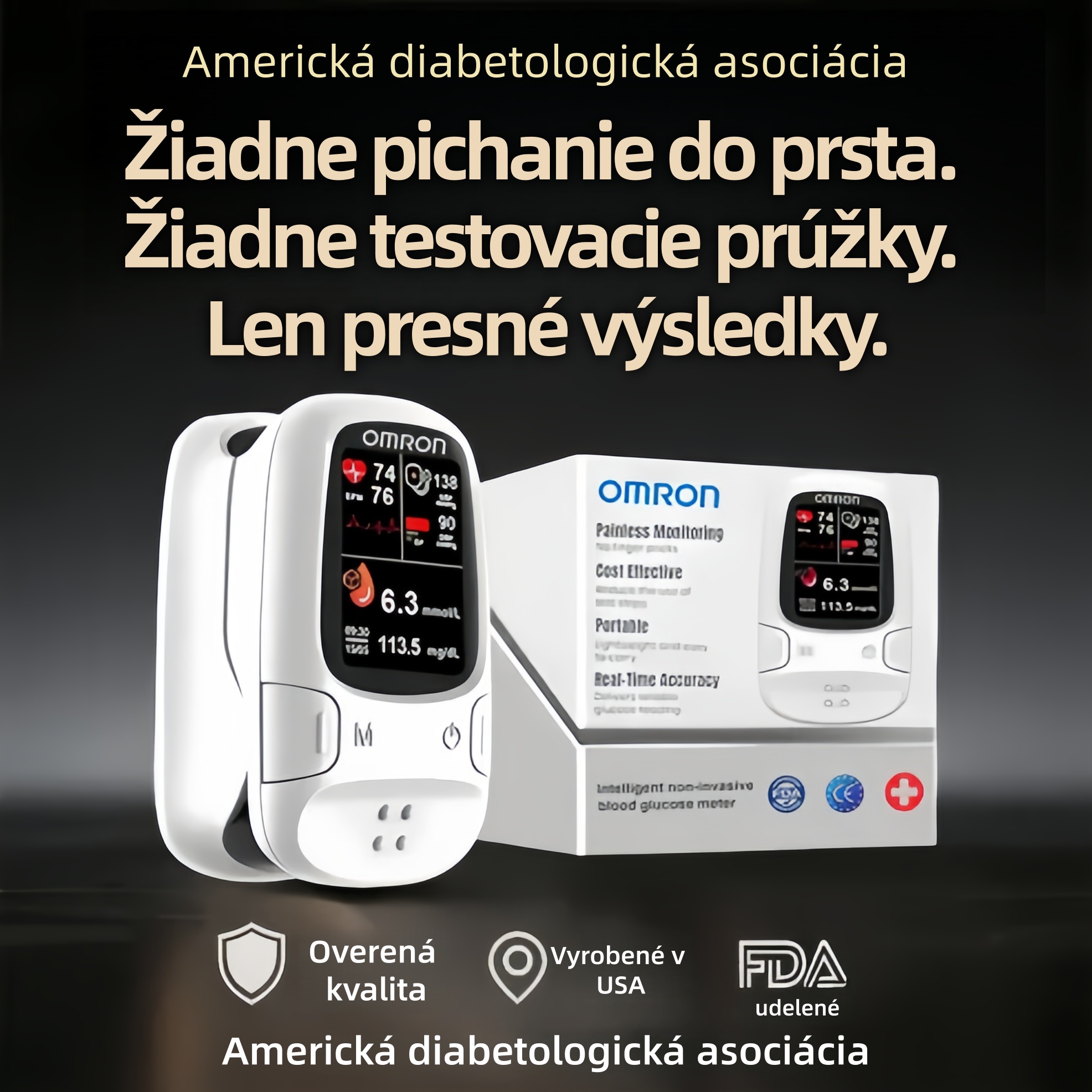 Spoločnosť Omron™ predstavuje novo uvedený neinvazívny inteligentný glukomer na meranie hladiny glukózy v krvi 🔥Vyrobený v USA🔥