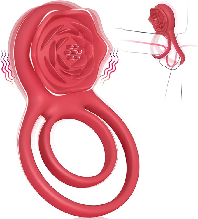 Unisex Rose Vibrator💑💑 - Rose Double Ring💕💕
