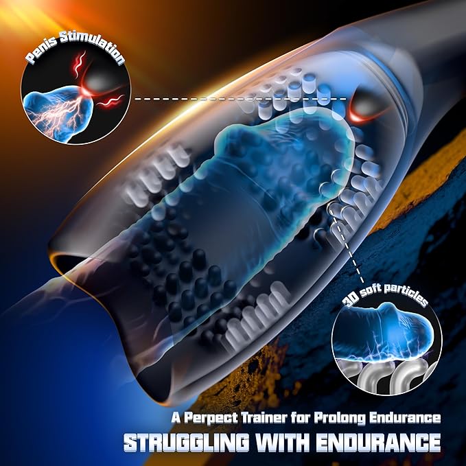 Male Masturbator, Adult Sex Toys for Men with 10 Vibrating Modes Penis Training Vibrator, Penis Extender, Male Vibrator Penis Pump, Male Stroker Mens Sex Toys Couples Sex Toys & Games