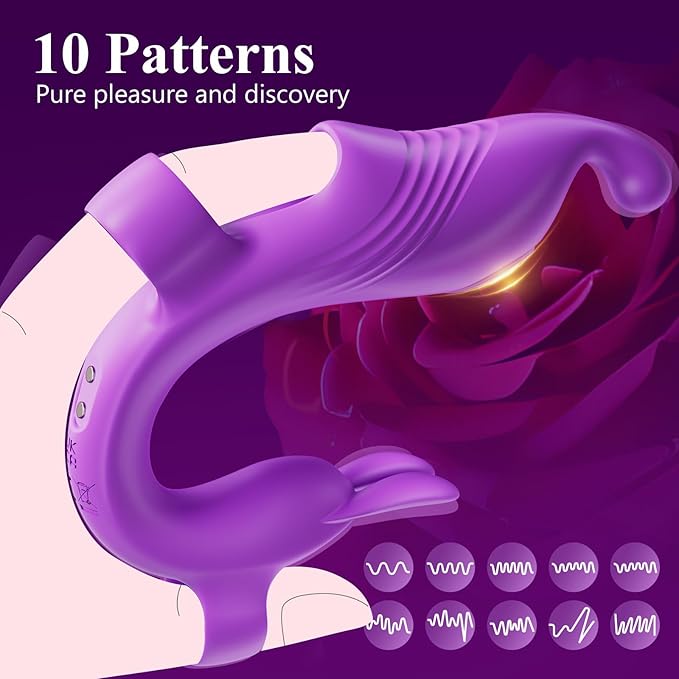2 in 1 Rabbit Ear Toy💕 - Female Finger Vibrator💑