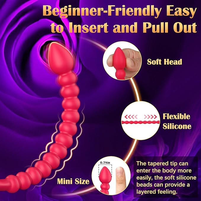 2025 New Sexual Experience💥💥 -- Rose Ring + Bead Butt Plug🌹🌹