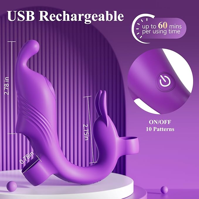 2 in 1 Rabbit Ear Toy💕 - Female Finger Vibrator💑