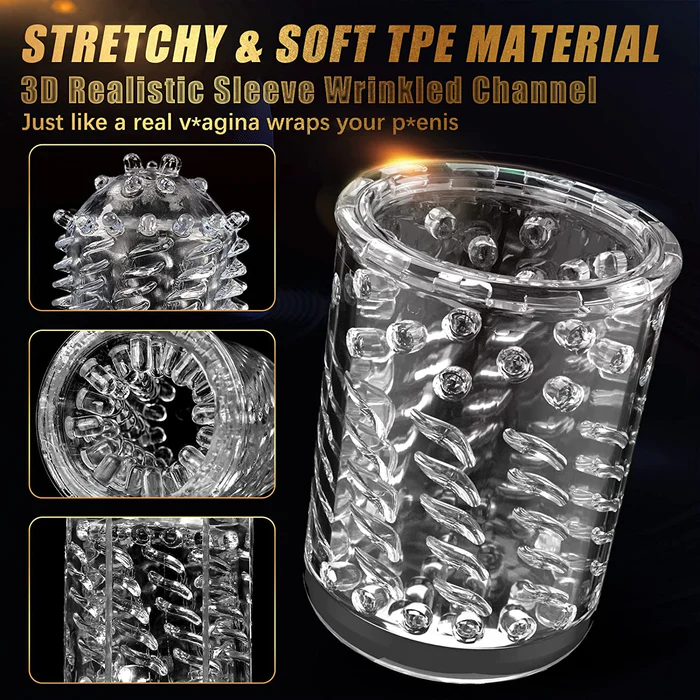 Sexy Moaning Rotating & Thrusting Masturbator Cup