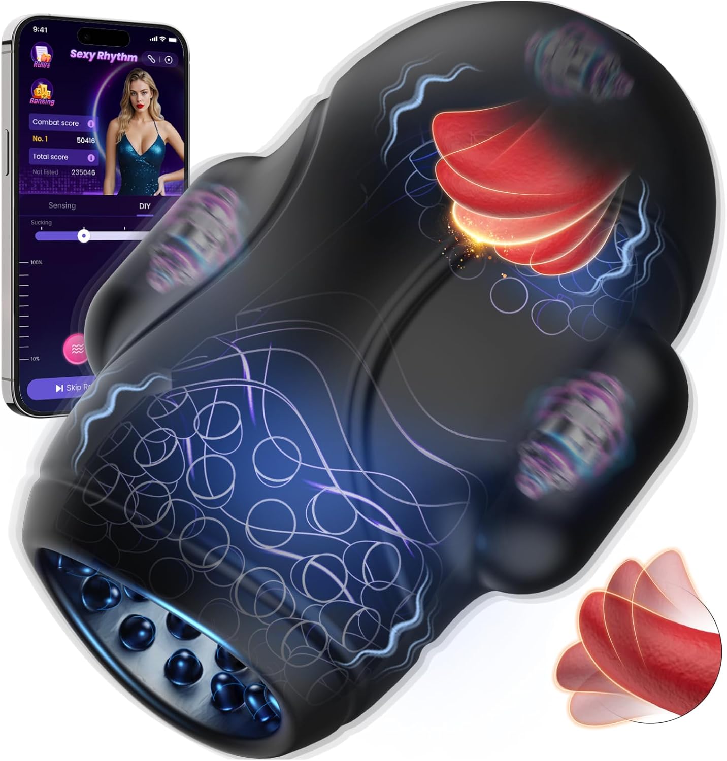 💕🔥2025 New Upgrade Series - Black Helmet Male Masturbator